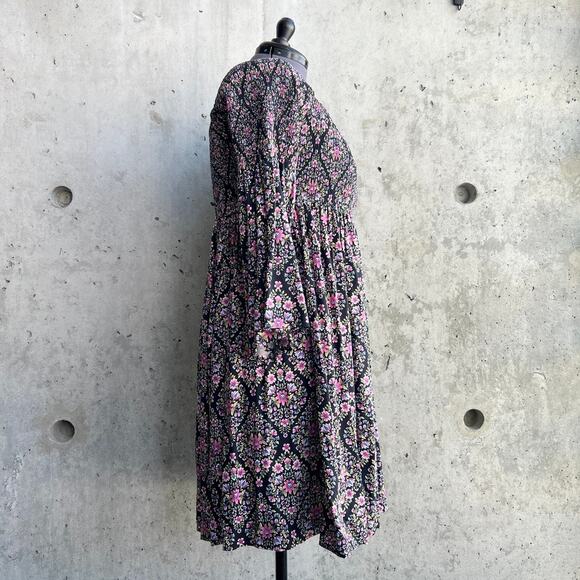 Torrid 0X Purple Pink Floral Off Shoulder Romantic Boho Bell Sleeve Dress - Picture 8 of 16